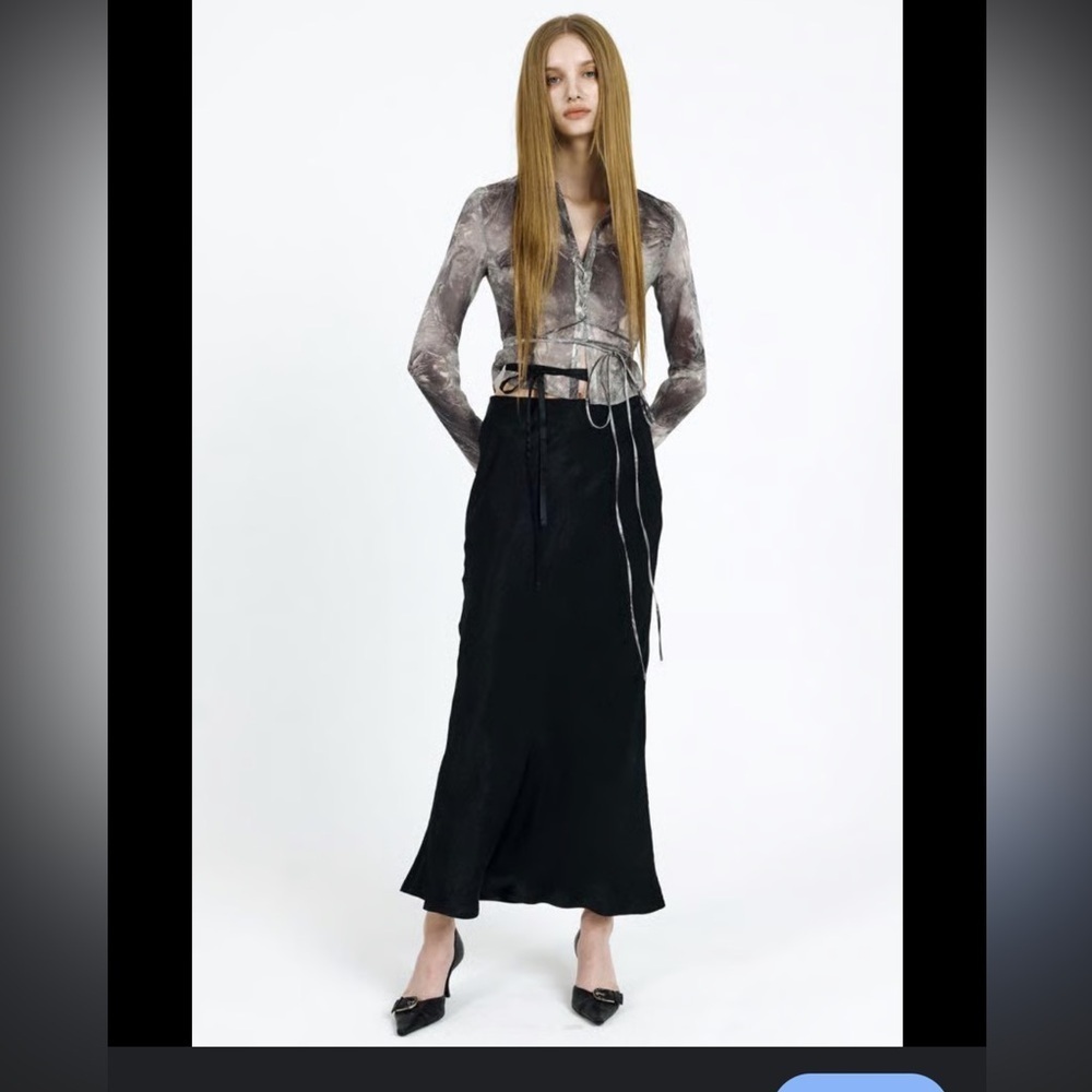 Pain or pleasure asymmetrical midi skirt womens medium